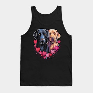 Labrador Retriever Couple Valentine Tank Top